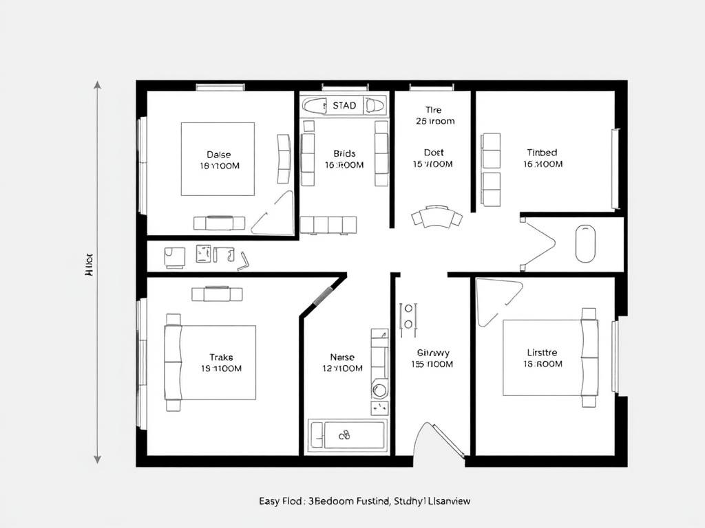 3-Bedroom + Study floor plan at W Residences Singapore - Marina View 3-Bedroom + Study floor plan at W Residences Singapore - Marina View