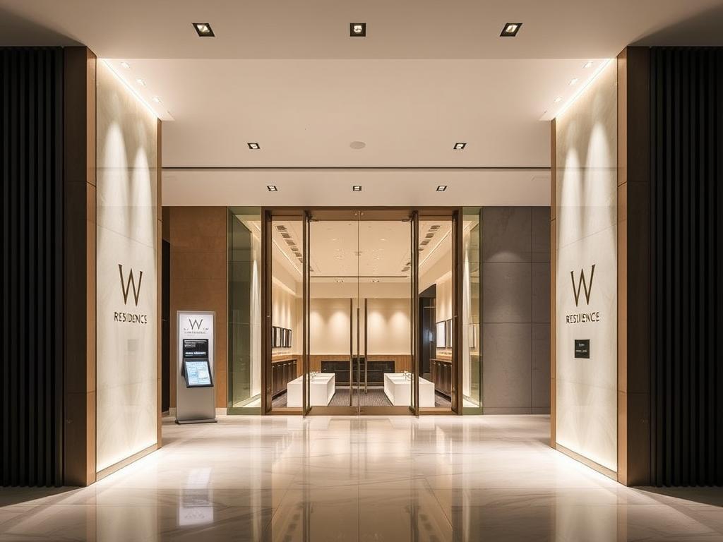 W Residences Singapore - Marina View sales gallery entrance W Residences Singapore - Marina View sales gallery entrance
